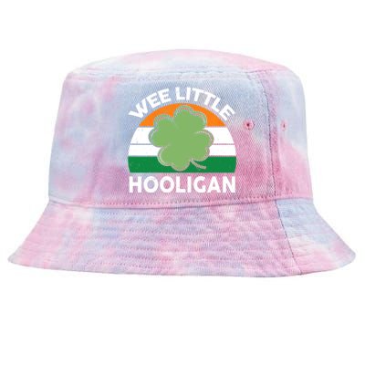 St Patricks Day Wee Little Hooligan Irish Baby Boy Tie-Dyed Bucket Hat