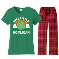 St Patricks Day Wee Little Hooligan Irish Baby Boy Women's Flannel Pajama Set