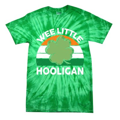 St Patricks Day Wee Little Hooligan Irish Baby Boy Tie-Dye T-Shirt