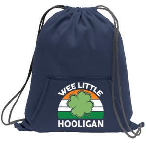 St Patricks Day Wee Little Hooligan Irish Baby Boy Sweatshirt Cinch Pack Bag