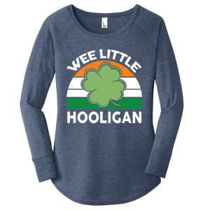 St Patricks Day Wee Little Hooligan Irish Baby Boy Women's Perfect Tri Tunic Long Sleeve Shirt