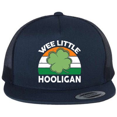 St Patricks Day Wee Little Hooligan Irish Baby Boy Flat Bill Trucker Hat