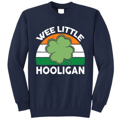 St Patricks Day Wee Little Hooligan Irish Baby Boy Tall Sweatshirt