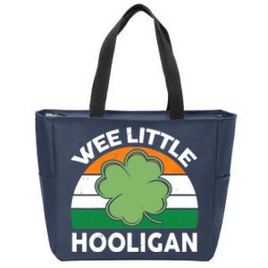 St Patricks Day Wee Little Hooligan Irish Baby Boy Zip Tote Bag