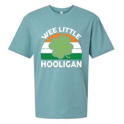 St Patricks Day Wee Little Hooligan Irish Baby Boy Sueded Cloud Jersey T-Shirt