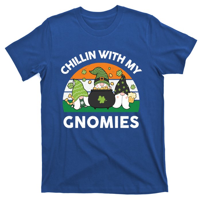 St Patricks Day Gift Chillin With My Gnomies Cool Gift T-Shirt