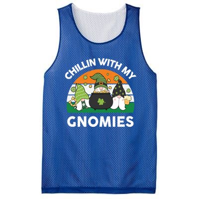 St Patricks Day Gift Chillin With My Gnomies Cool Gift Mesh Reversible Basketball Jersey Tank