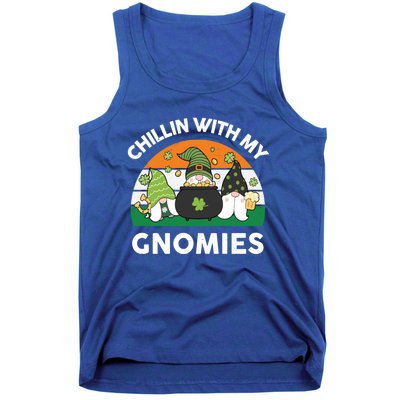 St Patricks Day Gift Chillin With My Gnomies Cool Gift Tank Top