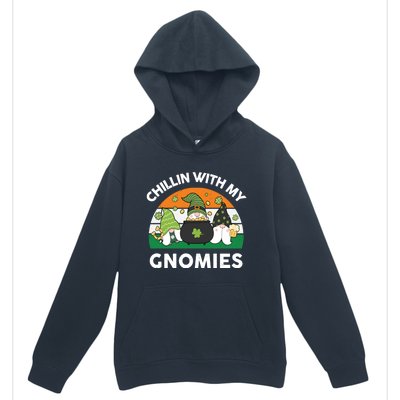 St Patricks Day Gift Chillin With My Gnomies Cool Gift Urban Pullover Hoodie