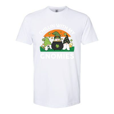 St Patricks Day Gift Chillin With My Gnomies Cool Gift Softstyle CVC T-Shirt