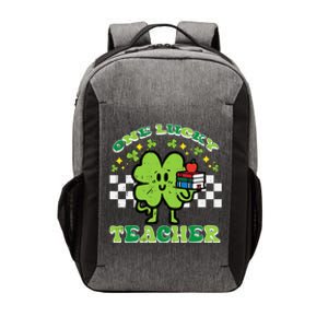 St Patrick Day Shamrock One Lucky Teacher Retro Saint Pattys Vector Backpack