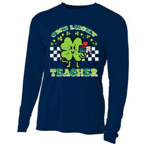 St Patrick Day Shamrock One Lucky Teacher Retro Saint Pattys Cooling Performance Long Sleeve Crew