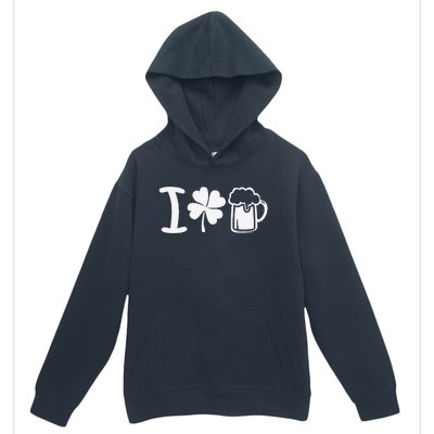 Saint Patrick's Day I Love Beer Urban Pullover Hoodie