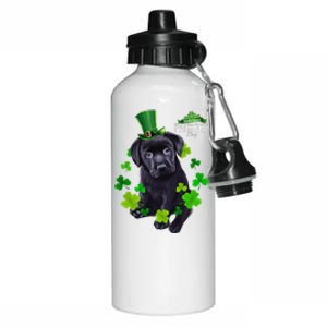 St Patrick's Day Irish Saint Patrick Shamrock Labrador Puppy Aluminum Water Bottle