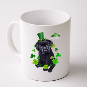 St Patrick's Day Irish Saint Patrick Shamrock Labrador Puppy Coffee Mug