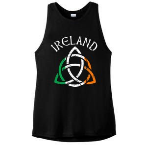 St Patricks Day for Adults Celtic Knot Ireland Ladies PosiCharge Tri-Blend Wicking Tank