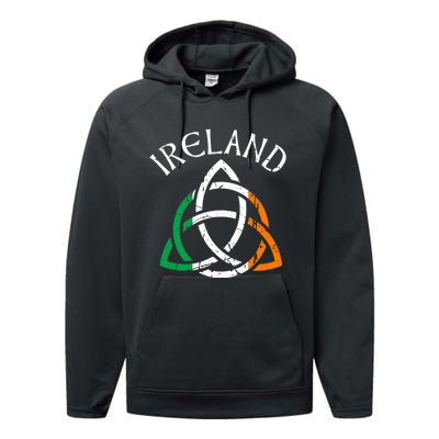 St Patricks Day for Adults Celtic Knot Ireland Performance Fleece Hoodie