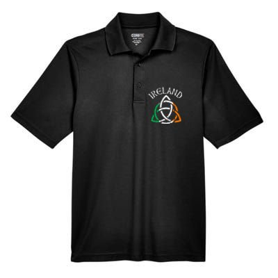 St Patricks Day for Adults Celtic Knot Ireland Men's Origin Performance Pique Polo