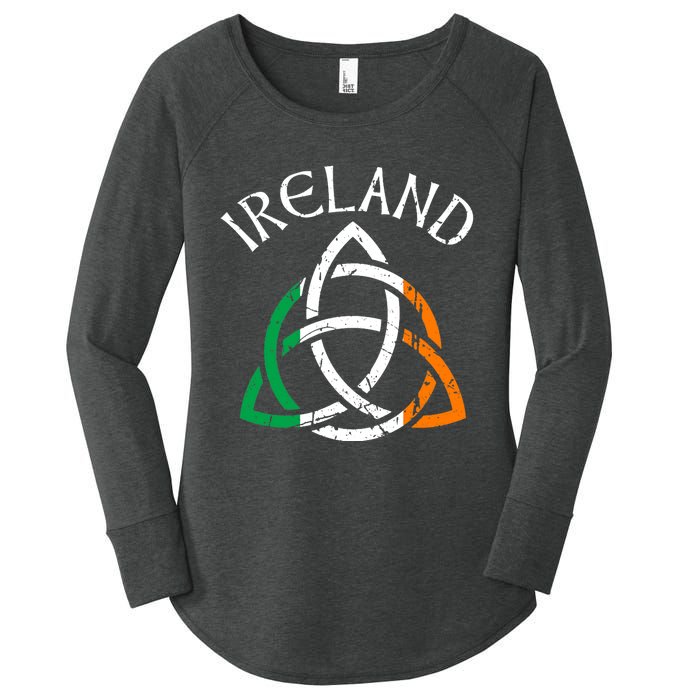 St Patricks Day for Adults Celtic Knot Ireland Women's Perfect Tri Tunic Long Sleeve Shirt