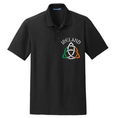 St Patricks Day for Adults Celtic Knot Ireland Dry Zone Grid Polo