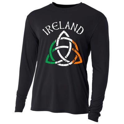 St Patricks Day for Adults Celtic Knot Ireland Cooling Performance Long Sleeve Crew