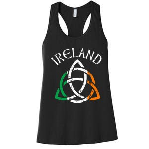 St Patricks Day for Adults Celtic Knot Ireland Women's Racerback Tank