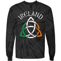 St Patricks Day for Adults Celtic Knot Ireland Tie-Dye Long Sleeve Shirt