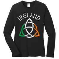 St Patricks Day for Adults Celtic Knot Ireland Ladies Long Sleeve Shirt