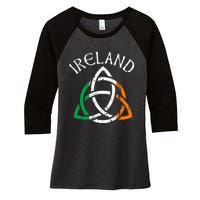 St Patricks Day for Adults Celtic Knot Ireland Women's Tri-Blend 3/4-Sleeve Raglan Shirt