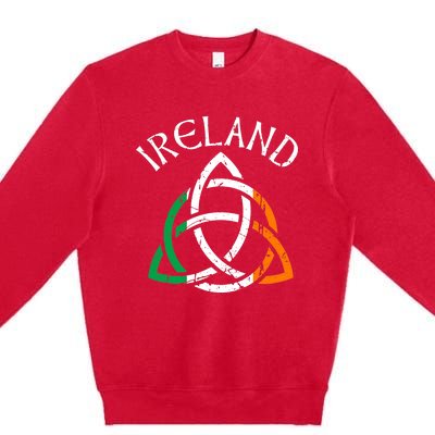 St Patricks Day for Adults Celtic Knot Ireland Premium Crewneck Sweatshirt