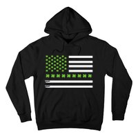 St PatrickS Day Distressed American Flag Shamrock Hoodie