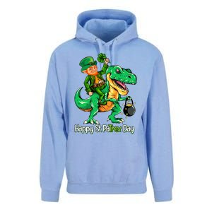 St Patricks Day Shirts Leprechaun Riding Dinosaur Gift Unisex Surf Hoodie