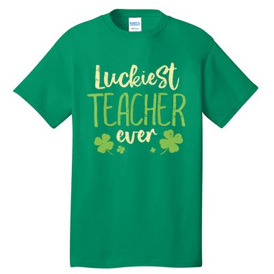 St Patricks Day Teaching Luckiest Teacher Ever Gift Tall T-Shirt