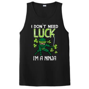 St Patricks Day Dont Need Luck Im Ninja Funny PosiCharge Competitor Tank