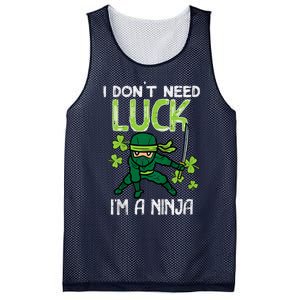 St Patricks Day Dont Need Luck Im Ninja Funny Mesh Reversible Basketball Jersey Tank