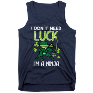 St Patricks Day Dont Need Luck Im Ninja Funny Tank Top