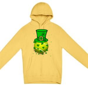 St Patricks Day Tennis Player And Coach Shamrock Irish Gift Premium Pullover Hoodie