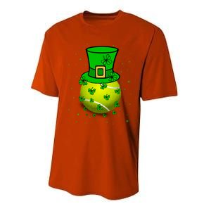 St Patricks Day Tennis Player And Coach Shamrock Irish Gift Performance Sprint T-Shirt