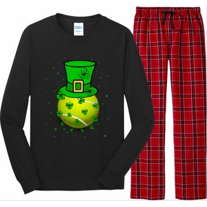 St Patricks Day Tennis Player And Coach Shamrock Irish Gift Long Sleeve Pajama Set