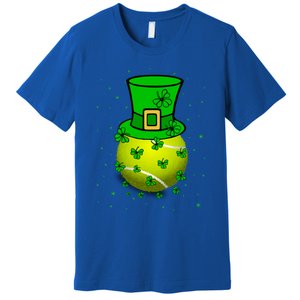 St Patricks Day Tennis Player And Coach Shamrock Irish Gift Premium T-Shirt