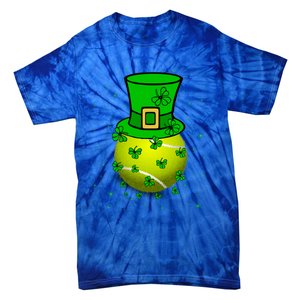 St Patricks Day Tennis Player And Coach Shamrock Irish Gift Tie-Dye T-Shirt