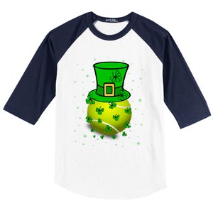 St Patricks Day Tennis Player And Coach Shamrock Irish Gift Baseball Sleeve Shirt