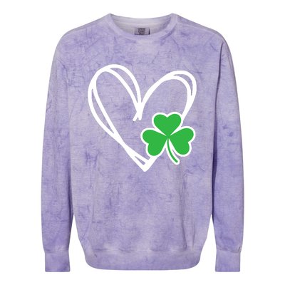 St Patricks Day Shirts Heart Shamrock Irish Colorblast Crewneck Sweatshirt