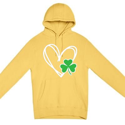 St Patricks Day Shirts Heart Shamrock Irish Premium Pullover Hoodie