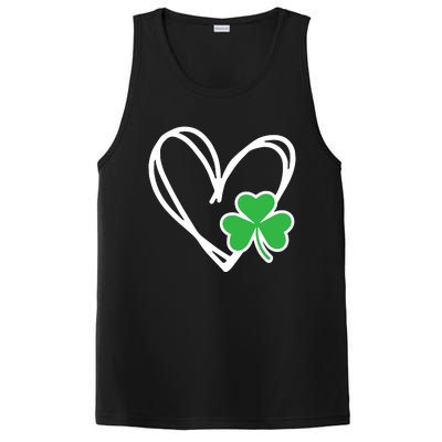 St Patricks Day Shirts Heart Shamrock Irish PosiCharge Competitor Tank