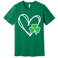 St Patricks Day Shirts Heart Shamrock Irish Premium T-Shirt