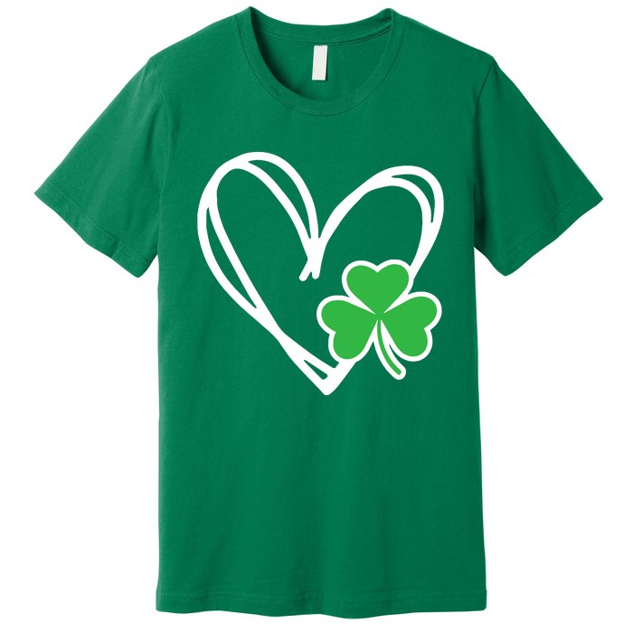 St Patricks Day Shirts Heart Shamrock Irish Premium T-Shirt