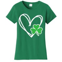 St Patricks Day Shirts Heart Shamrock Irish Women's T-Shirt