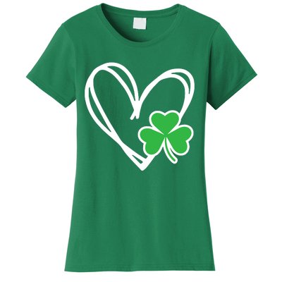 St Patricks Day Shirts Heart Shamrock Irish Women's T-Shirt