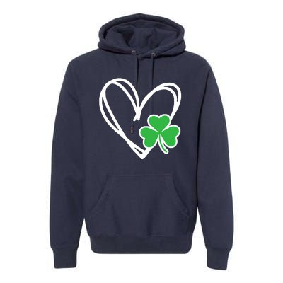 St Patricks Day Shirts Heart Shamrock Irish Premium Hoodie